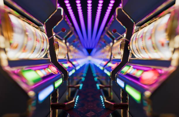 Blackjack table with dealer and live cards